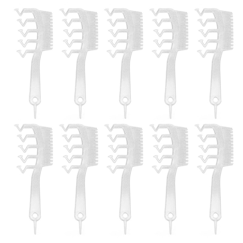 10pcs Z Shaped Wide Tooth Comb Stylish Portable Double Sided
