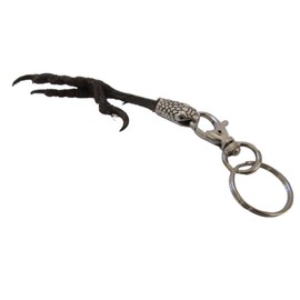 Real Crow Foot/Talon Claw Snake Keychain Bird Feet Animal Bone Jewelry N4631