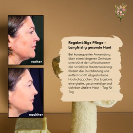 Strauss Home Natural Loofah Body Sponge Set of 2 - Environmentally Friendly & Biodegradable Shower Sponge - Gentle Exfoliating for Men & Women - Premium Bath & Shower Care (2 Oval)