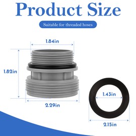 PalpitateC 4560 Pool Hose Conversion Kit Compatible with Intex Pool Filter Pump Hose Adapter fit for Intex Pool 40mm to 1 1/2 Inch Conversion Kit 2 Set