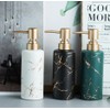 Gold Soap Dispenser for Bathroom or Kitchen, Skinny Ceramic Lotion