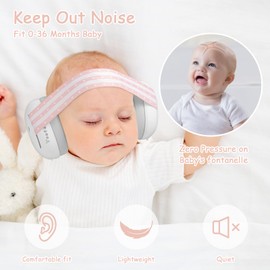 Yoofoss Baby Ear Muffs Noise Protection for Infant and Babies - Noise Cancelling Headphones for Ear Protection, Sleep, Travel - CE & ANSI Certified