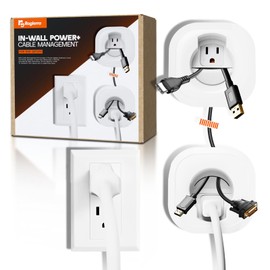 in-Wall Cable Management Kit – Includes Power & Low Voltage Cable Management – Hide Wires Easily with Prewired Design & Hole Saw Drill Attachment for Quick Installation