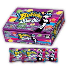 DECA EXPERTS - BUBBALOO SPARKIES caramelos masticables - Caja por 20 unidades - 500 gr - 17.6 Onzas - sabores surtidos. BUBBALOO SPARKIES chewy candies - Box of 20 units - assorted flavors.- Dulces Colombianos