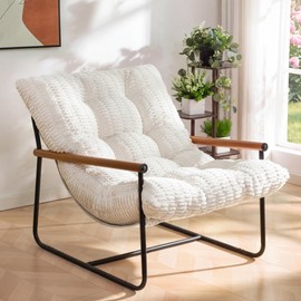 MAXYOYO Modern Accent Chair, Tufted Living Room Chair with Metal Frame