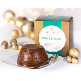 The Carved Angel - Apple Strudel Christmas Pudding - 120g, Serves 1, Plastic Basin