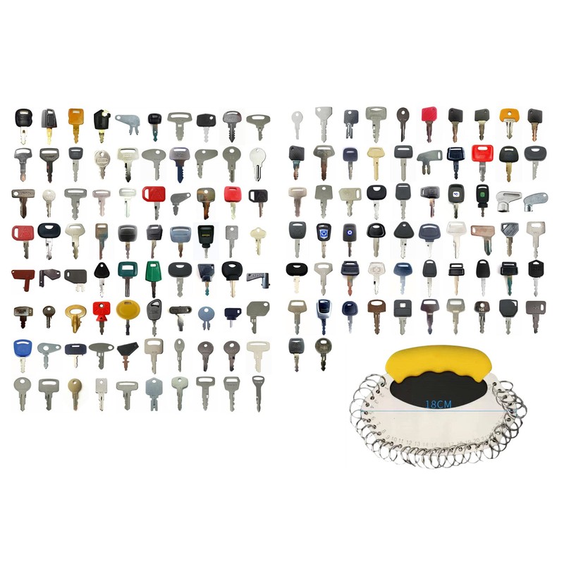 Eeyhooer 142PC Ignition Keys for Caterpillar CASE John Deere and