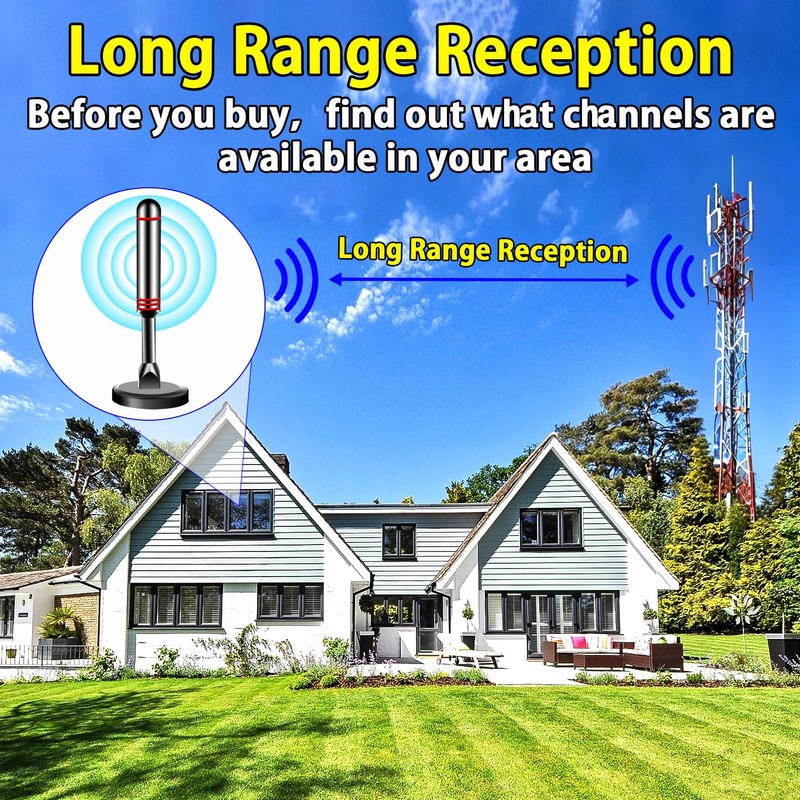 TV Antenna for Smart TV Indoor, 44.36 Miles Range Digital