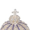 Metal Trinket Box Purple Crown Shape Shiny Elegant Exquisite Zinc