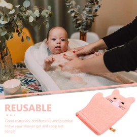 1 Set Baby Shower Gloves Soft Bathing Mitts Children Exfoliating Baby Bath Towels Reusable Infant Bath Gloves Baby Shower Supply
