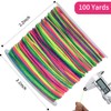 TONIFUL 1mm x 100 Yards Rainbow Nylon Cord Satin String