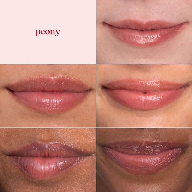 Burt’s Bees Lip Shimmer Peony; Warm, Luminescent Color; High Impact,