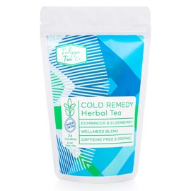 Tulippe Tea Cold Remedy Herbal Tea, Caffeine Free Tea, Echinacea Tea, Organic Tea Bags, Cold Relief Tea with Elderberries, Organic Herbal Tea, Vegan, Non-GMO & Organic Tea - 24 Tea Sachet Bags