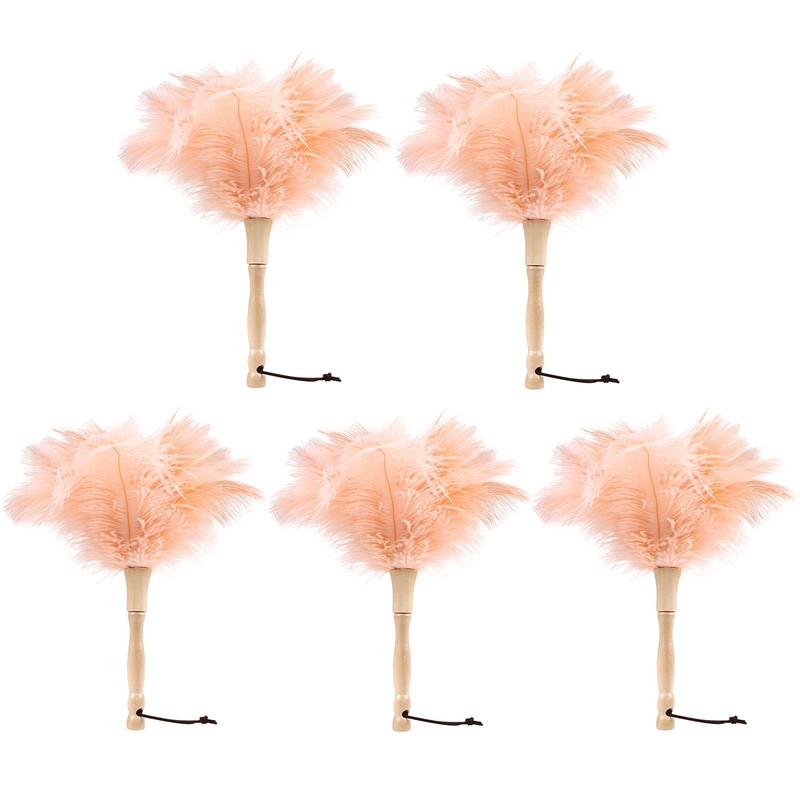 MehelloFeather Ostrich Feather Duster 12 Inch Handheld Duster Supplies, Wooden