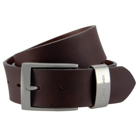 Pierre Cardin 70007 40 mm Wide Black or Brown Leather Belt - brown, size: 95