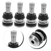 iplusmile 4pcs Metal Tire Valve Stem Replacement Kit Plated Wheel