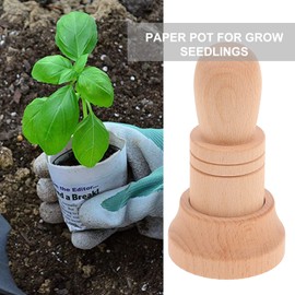 IMIKEYA Wooden Paper Pot Maker Set - Biodegradable, Eco-Friendly, Easy to Use, Perfect for Seedlings, Indoor/Outdoor, 1 Set