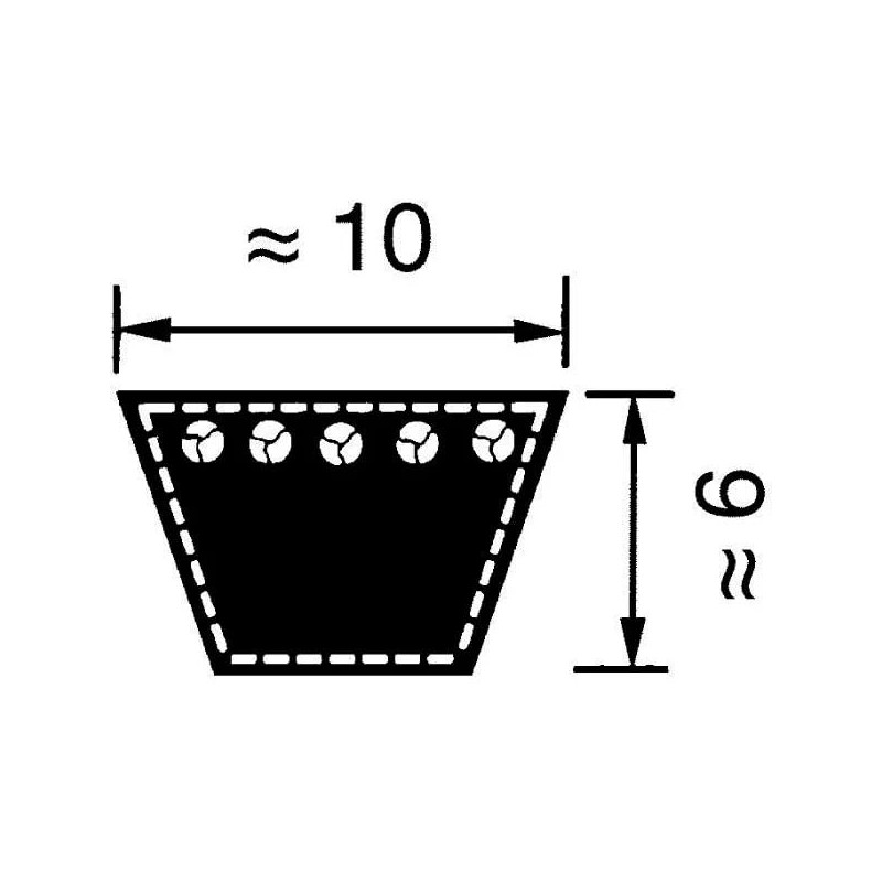 Optibelt 10 x 375 VB S = C Plus Z
