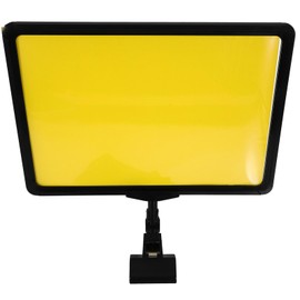 ULTECHNOVO Pack of 2 Advertising Price Shopping Mall Inch Board X Yellow Office Food on Adjustable Sign Clip for Desk Shops Retail Clip Rack Message Head Erasable