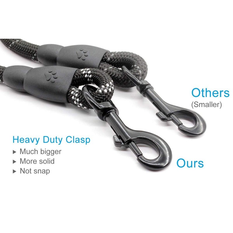 CatchU Durable Dog Leash with Hook, Reflective Design for Night