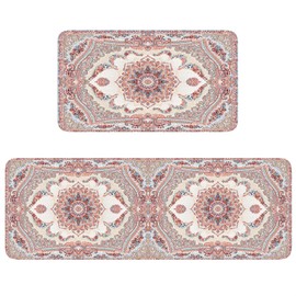 Boho Kitchen Rug Flower Kitchen Rugs Kitchen Rugs Sets of 2 Rectangle Washable Kitchen Rugs Farmhouse Style Easter Kitchen Rugs Throw Rugs for Kitchen Colorful Kitchen Long Rug for Kitchen
