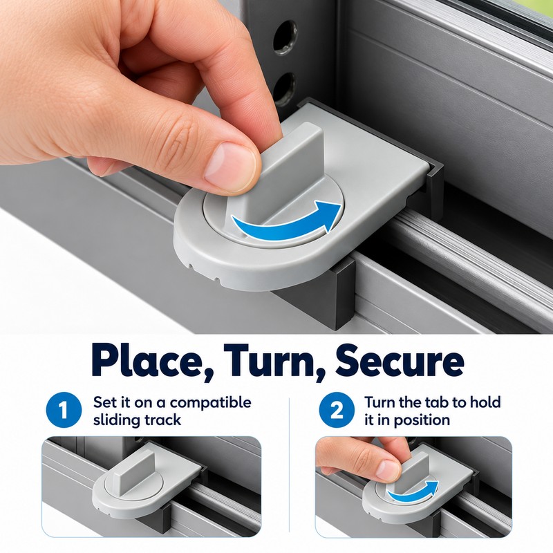 Sliding Door and Window Security Lock for Home Use –