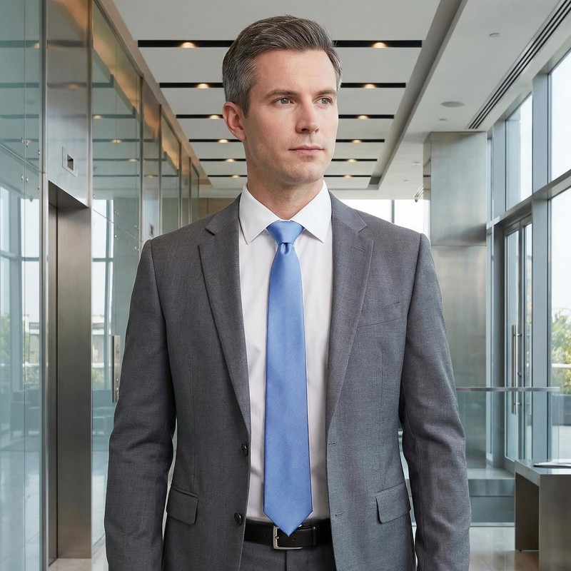 Shlax & Wing Solid Men's Long Business Necktie for Gentlemen