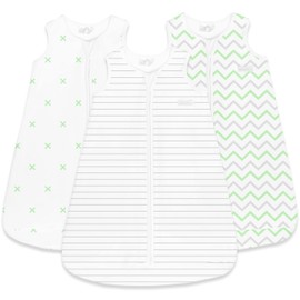 GREY/GREEN CHEVRON sleep sack (18-24 Months)