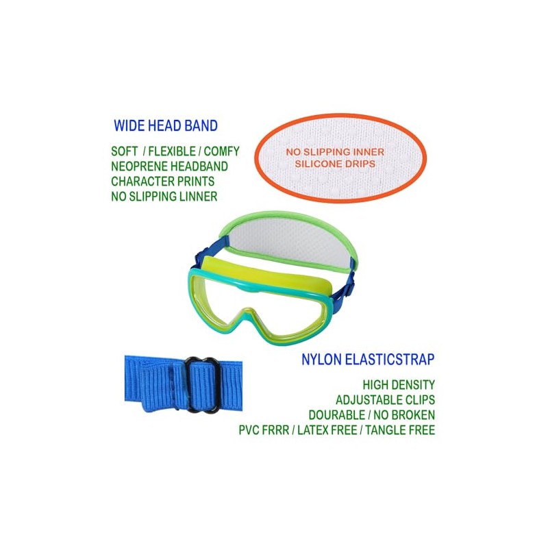 Kids Swim Goggles anteojos de natación Unisex bebé