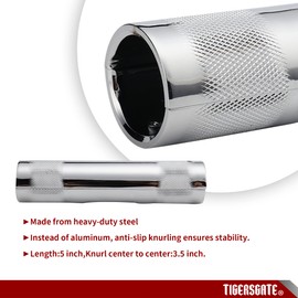 TIGERSGATE Chrome Handlebar Riser Adapter handlebar shim changing mounting diameter from 1 to 1.25 inch for Harley Dyna Road Glide Road King