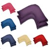 2 Pack Poly-Cotton Plain Dyed V Shaped Pillow Cases Covers