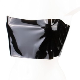 Rubberfashion Latex Top Short - Latex Bustier - Rubber Boobtube or Tight Latex Skirt Black 0.4 mm One Size