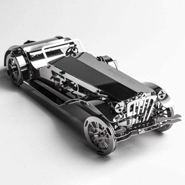 Model Car Kit 3D Model Kit | 3D Puzzle for Adults - Metal DIY Kit | Beautiful Metal Model Car Collectible | DIY Construction Set of A Vintage Car