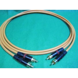 CANARE Custom Made By DC PRO 10 Ft Pair Canare L4E6S Orange Star Quad RCA to RCA HIFI Audio Cable.