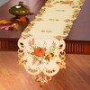 Collections Etc Fall Embroidered Pumpkin and Leaves Table Linens