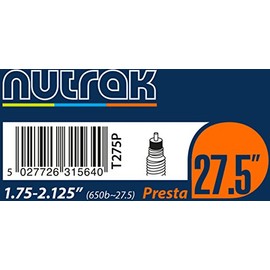 Nutrak 27.5 or 650B x 1.75-2.125 Presta inner tube
