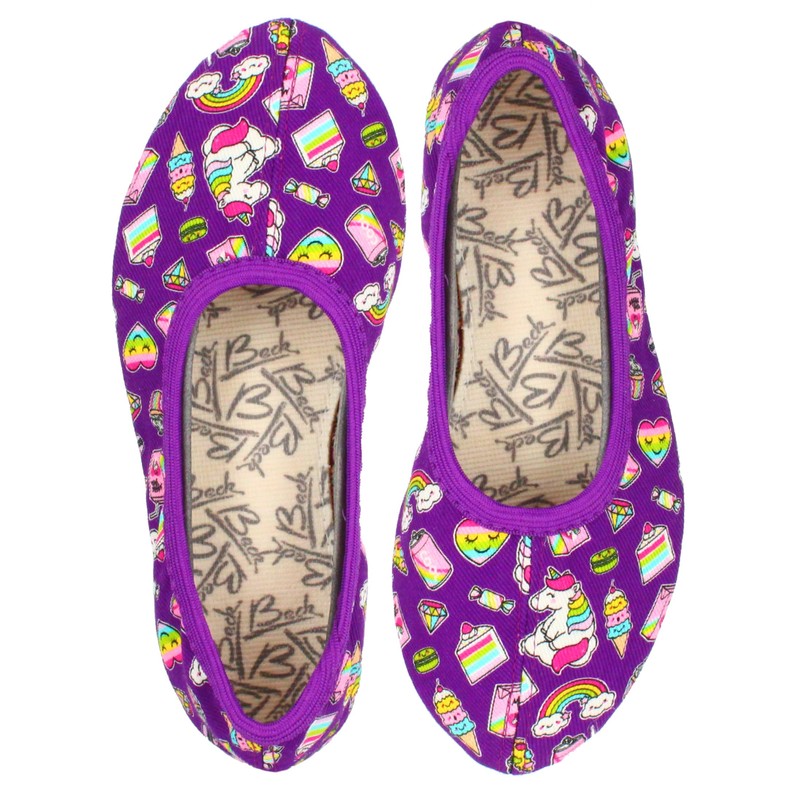 Beck Girls Candy Gymnastics Shoes, purple