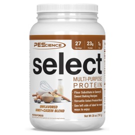 PEScience PEScience Select Multi-Purpose Unflavored Protein Powder, 27 Serving, Low Carb, Keto Friendly, and Gluten Free