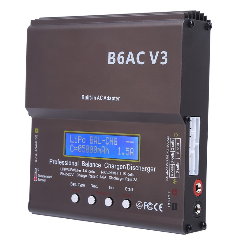 Balance Charger Intelligent 80W for Ni‑Mh Ni‑Cd Battery Pack Model