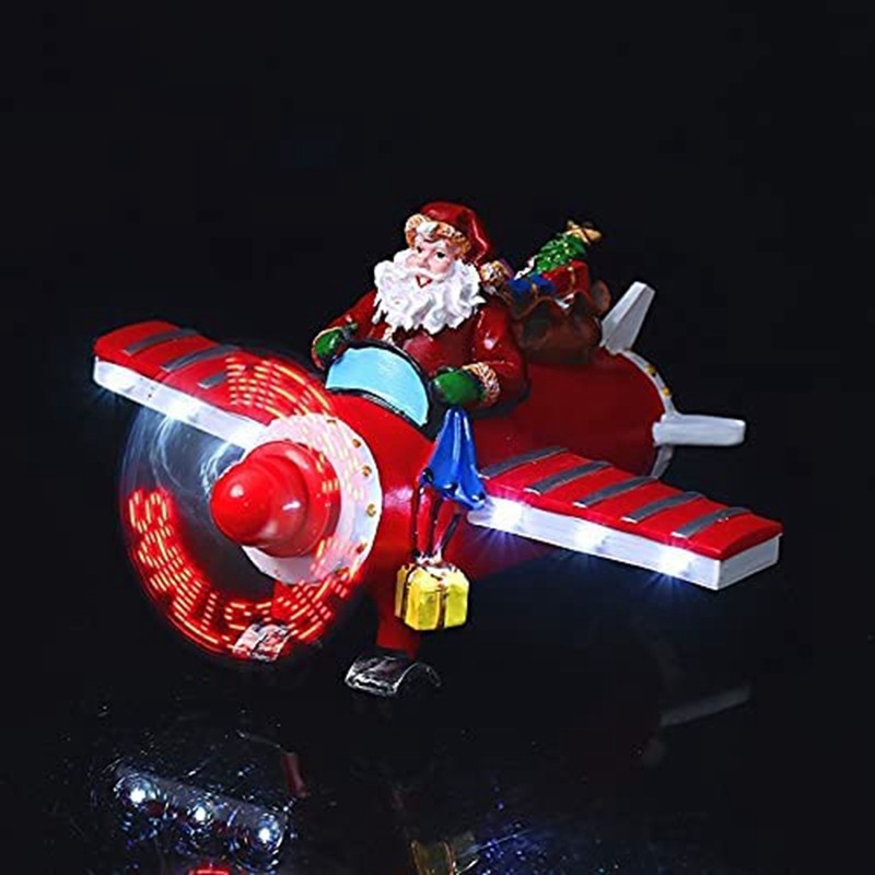 Santa Claus LED Light Plane Creative Display Christmas Gift