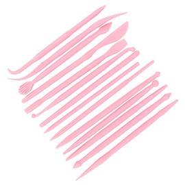 14 piezas de cerámica de arcilla juego de herramientas con estuches de plástico modelado de cerámica kits de herramientas de escultura para moldear((pink))