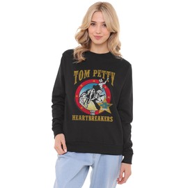 Popfunk Tom Petty Way Out West Women's Crew Sweatshirt, Black, X-Large