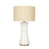 Cascade Off-White Glass Table Lamp with Golden Base Elegant Cascade