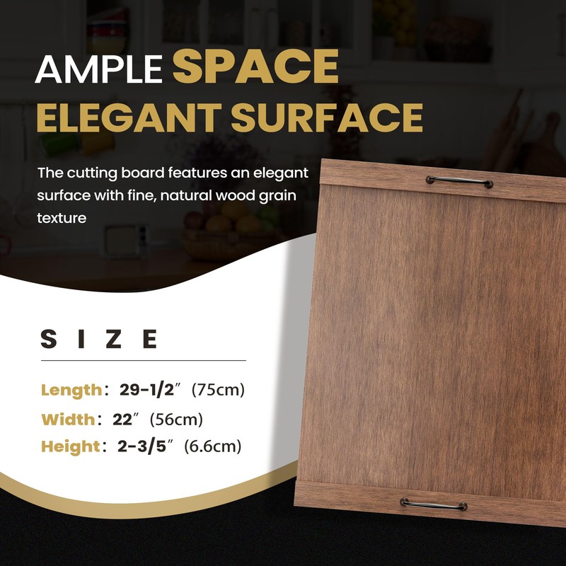Sevenjungle Noodle Board Stove Cover, 29.5" x 22" Wood Stove