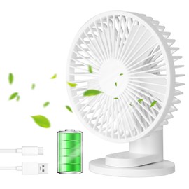 LANEYCX Desk Fan, Small Fans Portable 6.18 Inch, USB/Battery Operated Fan, Desktop Fan/Clip On Fan 2 in 1, 3 Spped Vertical 90° Angle Adjustable, Suitable for Office Home Travel Outdoor