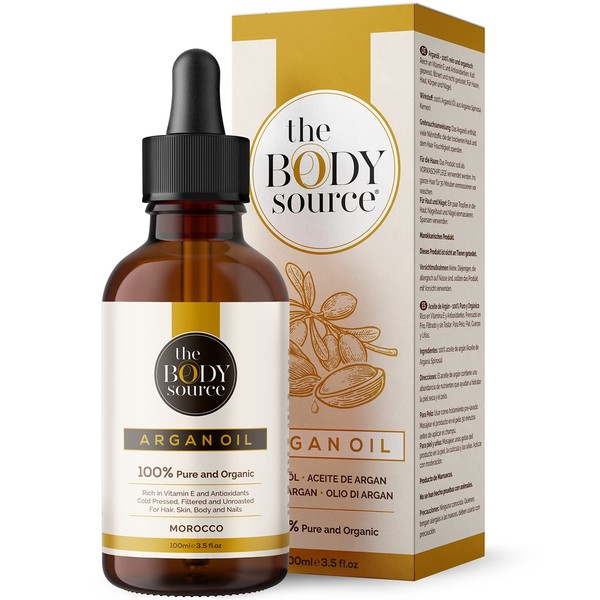 The Body Source Cactus Pig Seed Oil (Porcupid Seed Oil, Opunti Seed Oil) - 100% Pure Cold-Pressed Organic Oil from Morocco - Intensive Moisturising Care for Skin, Face, Body, Hair - 30 ml