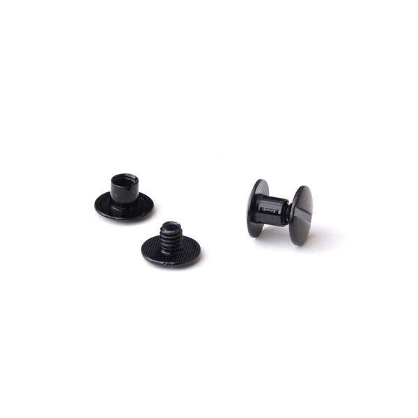 TRUBIND Chicago Screw and Post Sets - 1/4 inch Post Length - 3/16 inch Post Diameter - Black Aluminum Hardware Fasteners - 100 Screws with 100 Posts for Binding, Albums, Scrapbooks - (100 Sets/Bx)