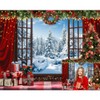 Caaerttply Christmas Backdrop for Photography Snowy Winter Forest Photo Background