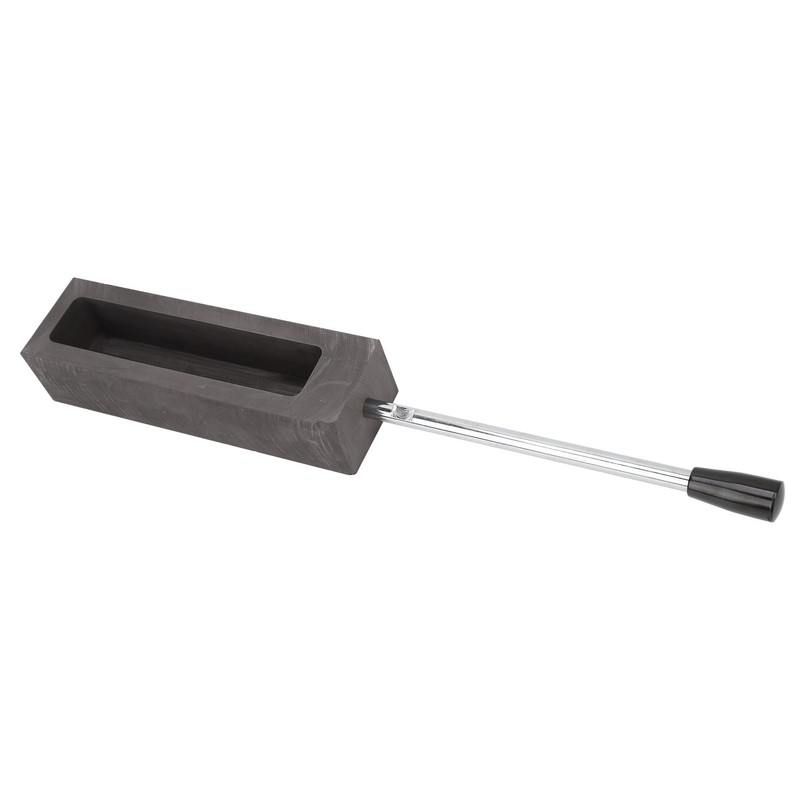 Ingot Graphite Mould Long Handle Graphite Fused Gold 6.6 Lb