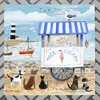 Global Designs Ice Cream Artwork by Maureen Bondfield Printed Onto